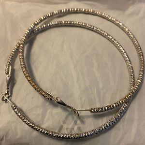 Cosmetic silver earrings